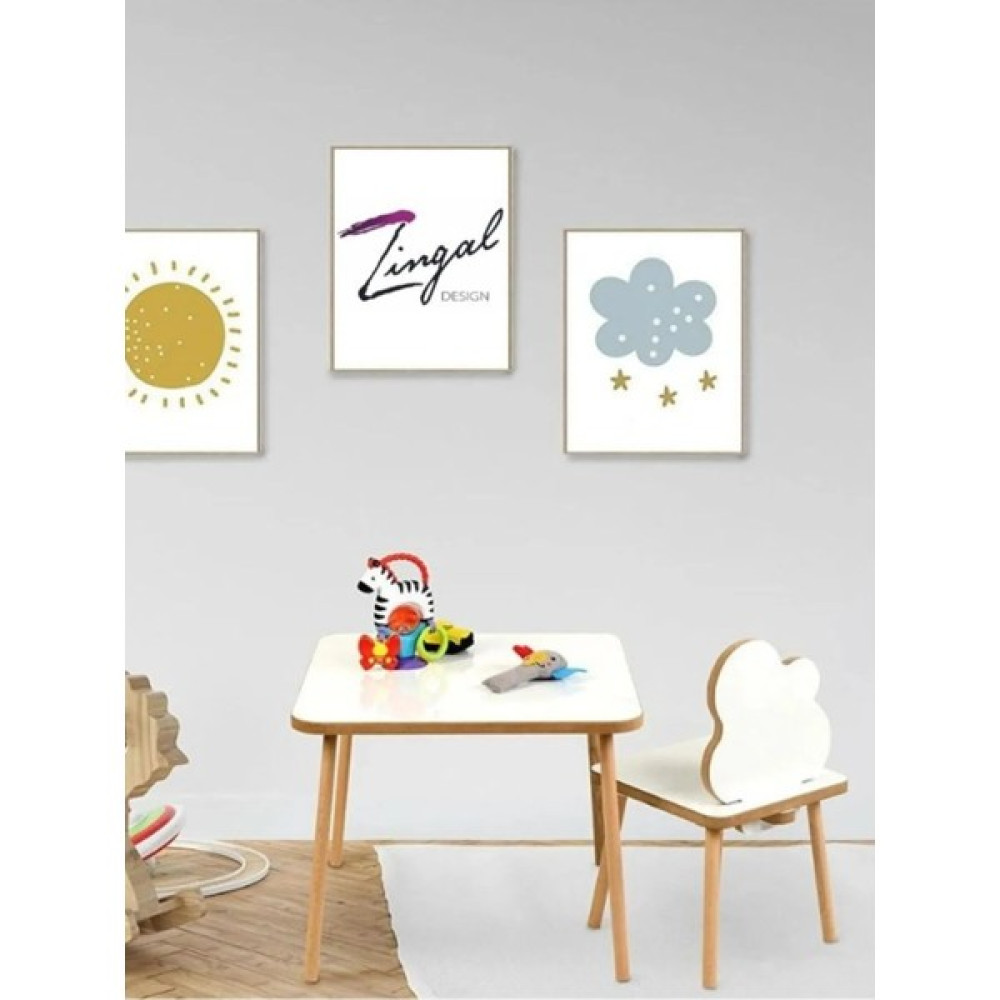 Zingal Design Yaz Sil Yüzey Çocuk Masa Sandalye Takımı Tekli Bebek Odası Tekstili Fiyatı