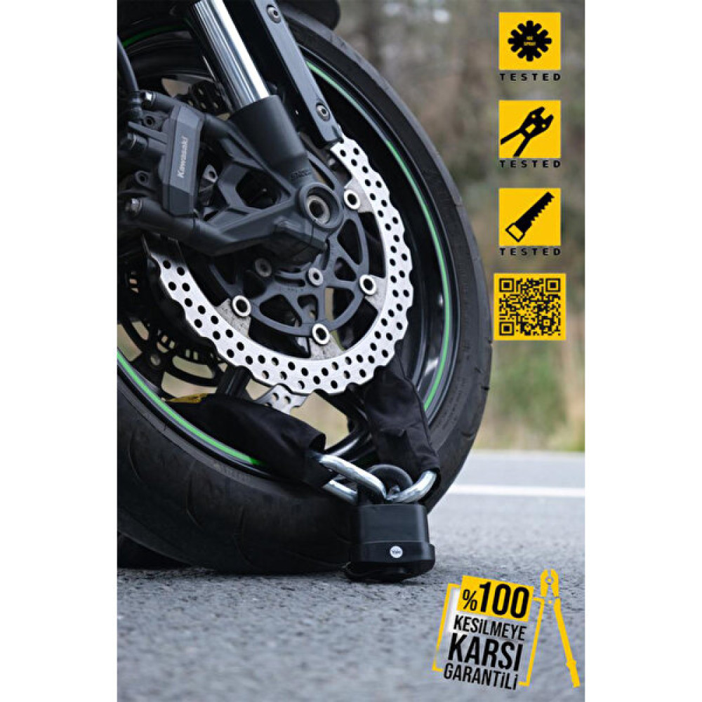 Zintaş MAX14 14MM Motosiklet Zinciri Kilit - 200 cm Motorsiklet Aksesuarları Fiyatı