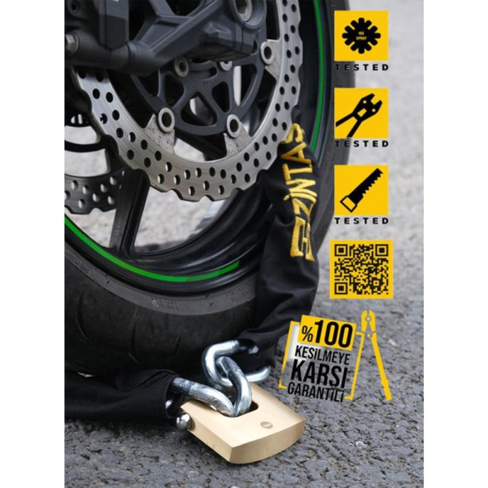 Zintaş Protector MAX14 Motosiklet Kesilmez Zincir Kilit 14MM 200CM - 200 cm Motorsiklet Aksesuarları Fiyatı