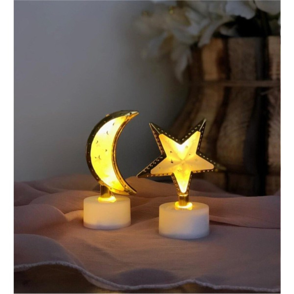 Ziphida Mini Ay ve Yıldız LED Gece Lambası Masa Lambası - Sarı Masa Lambası Fiyatı