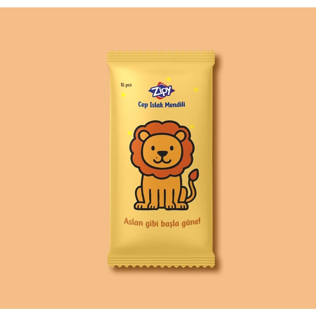 Zipy Mini Paket Islak Mendil Cep ve Çanta Boy Aslan Karakterli 7 * 15 Adet'li Bebek Mendil-Islak Mendil Fiyatı