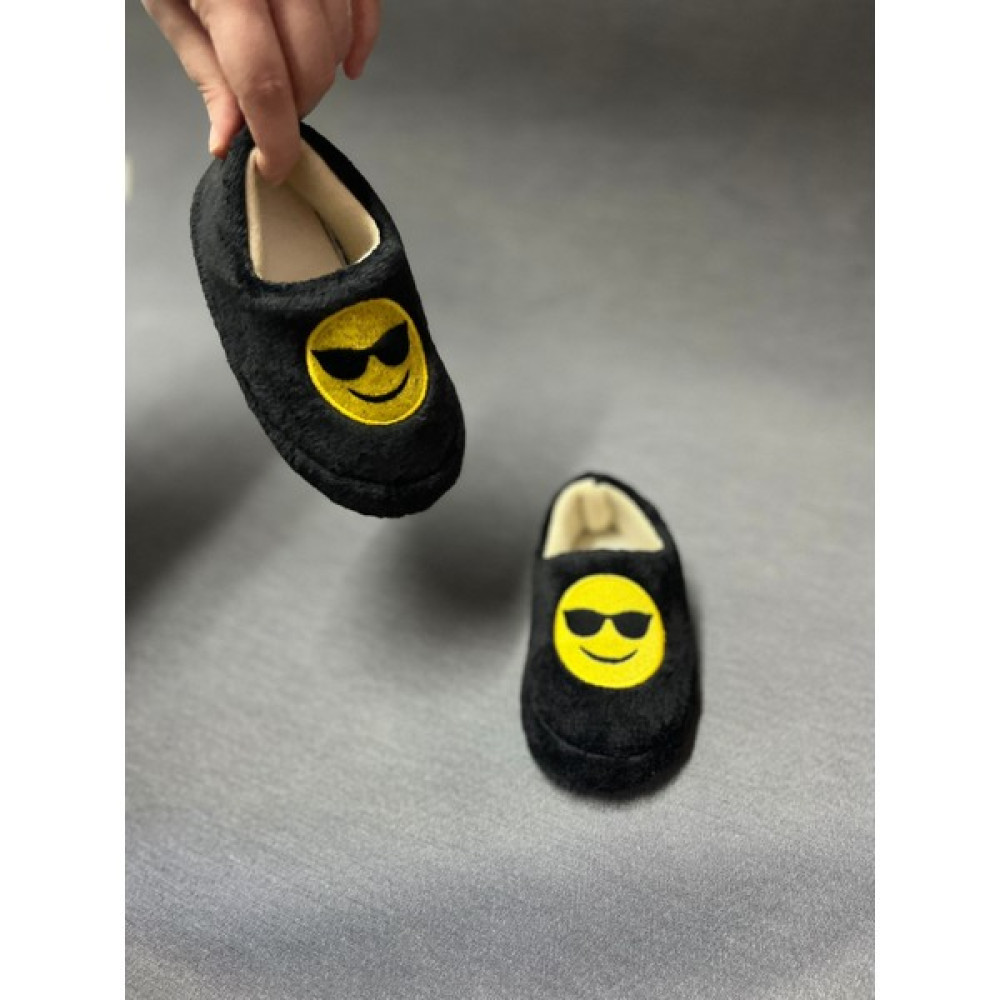 Zirve Moda Unisex Çocuk Kaydırmaz Taban Panduf Pamuk Astarlı, Emojili Çok Amaçlı Okul Kreş Patiği Erkek Çocuk Panduf Fiyatı
