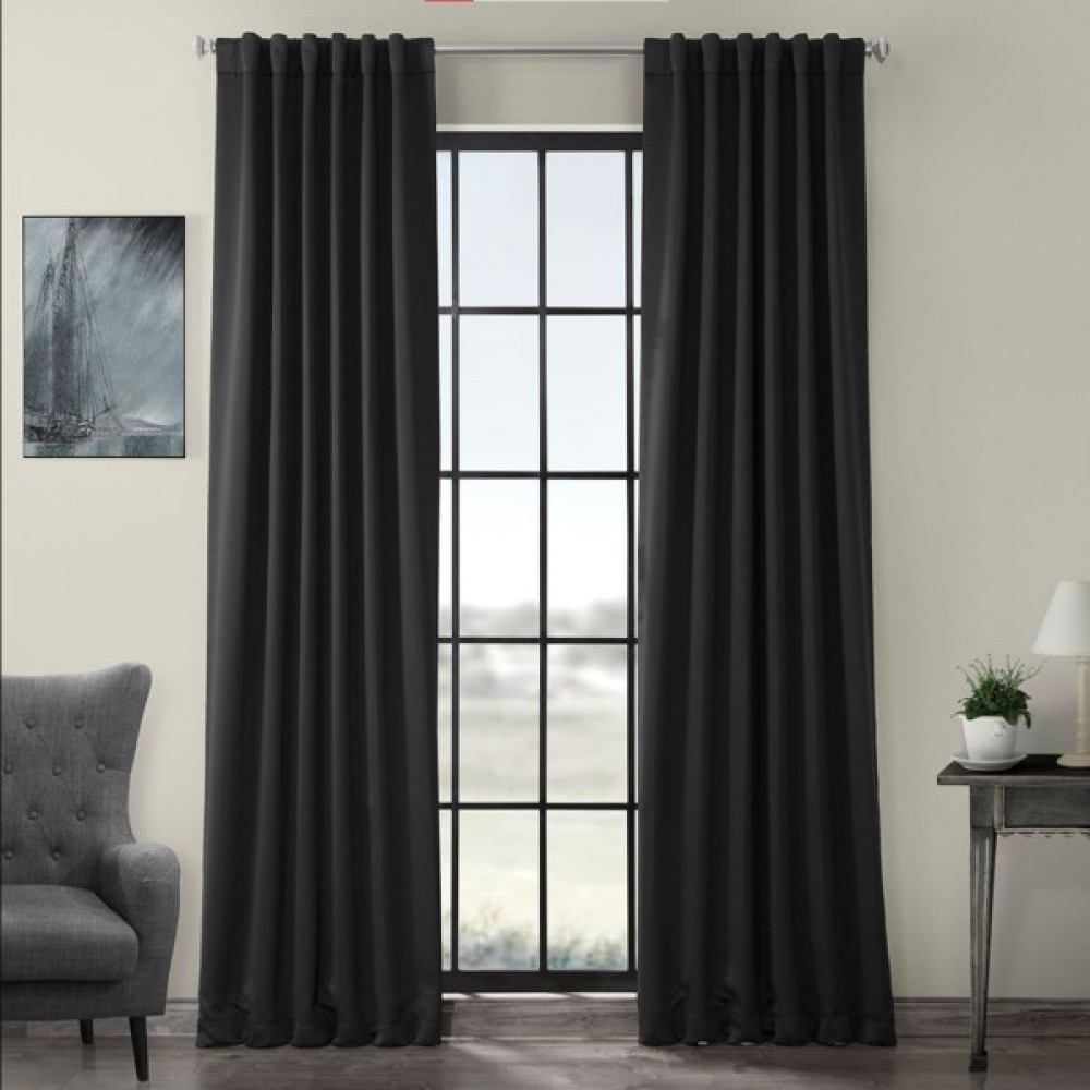 Zişan Mefruşat Siyah Blackout Güneş Geçirmez Karartma Özellikli Fon Güneşlik Perde - 80 x 250 cm Fon Perde Fiyatı