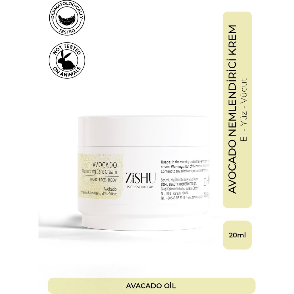 Zishu Avokado Nemlendirici Krem 20 Ml El Yüz Vücut İçin Vegan Parabensiz Formül SSD / Solid State Drive Fiyatı