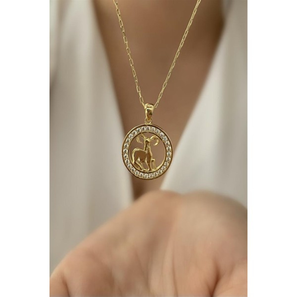 Ziu 925 Ayar 2,7 Gram Koç Burcu Gold Kolye Gümüş Kolye Fiyatı