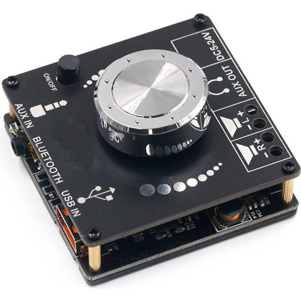 ZK-1002M 2X100W Aux - USB - Bluetooth 5.0 Stereo Amfi Modülü - Siyah - 1 Adet Oyun & Hobi Fiyatı