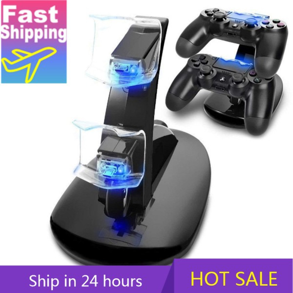 Zljnx Denetleyici Şarj Dock LED Çift USB Ps4 Şarj Standı Istasyonu Cradle Sony Playstation 4 Için Ps4 Ps4 Pro Ps4 Slim Denetleyici (Yurt Dışından) PlayStation 5 PS5 Oyunları Fiyatı