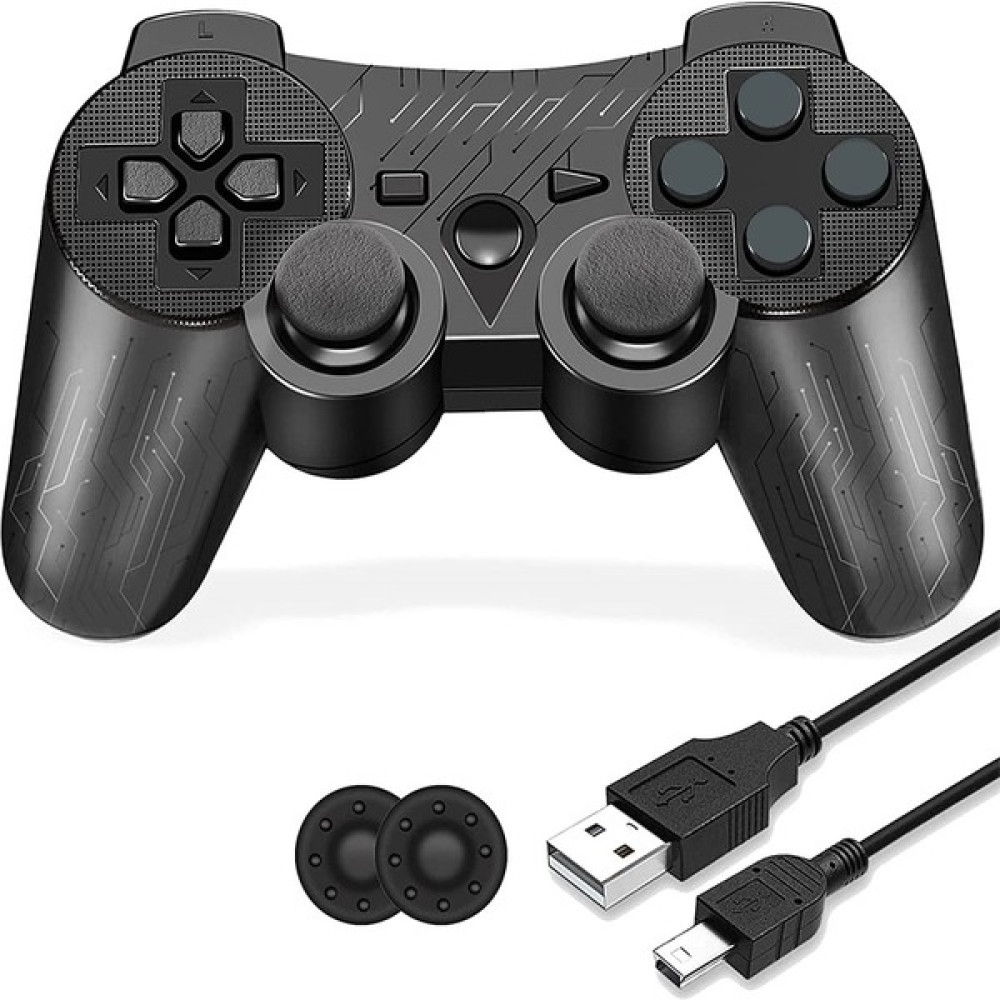 Zljnx Ps 3 Kablosuz Kumanda, Play Station 3 ile Uyumlu Ps 3 Kumanda Gamepad, Şarj Kablolu Çift Titreşimli Kumanda (Yurt Dışından) - Siyah Oyun Konsolları Fiyatı
