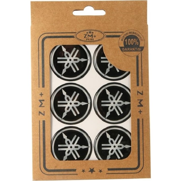 Zm+ Plus Yamaha Koruma Takozu Damla Etiket Sticker Ø39 mm Siyah-Beyaz Motorsiklet Aksesuarları Fiyatı