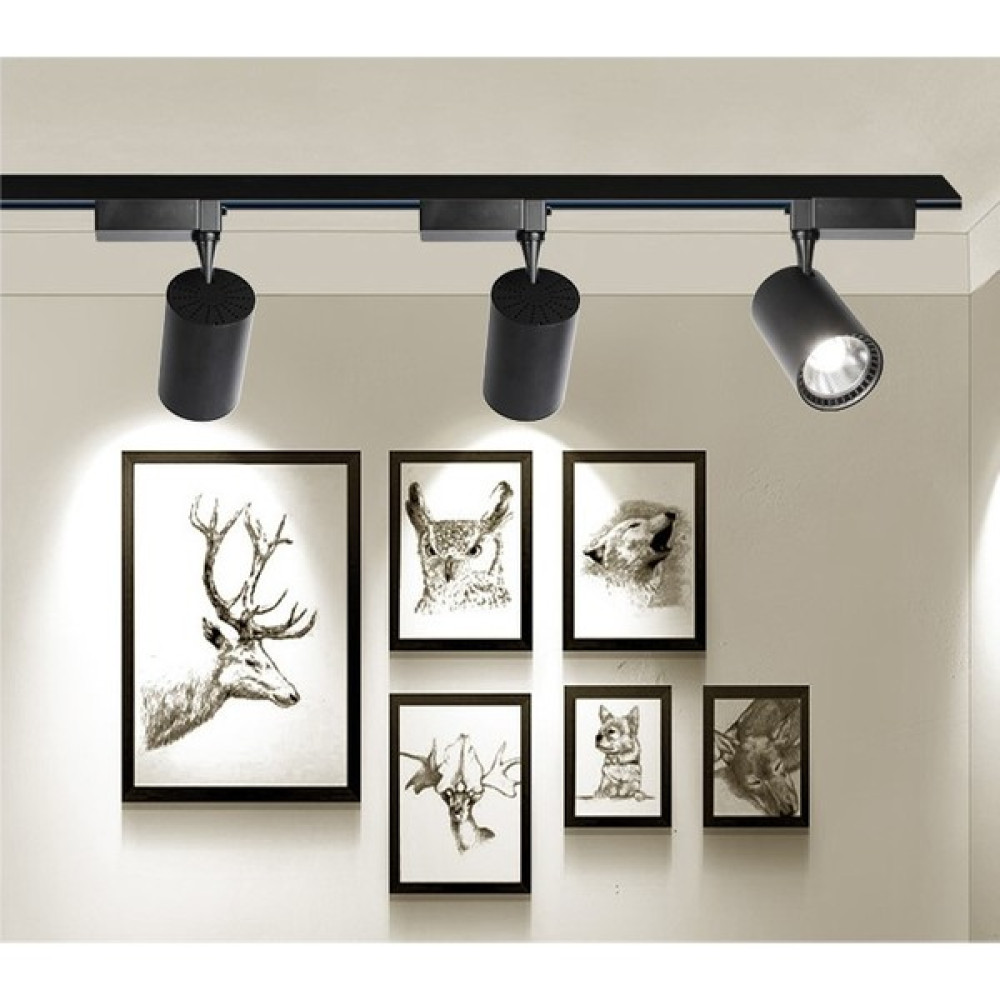 ZMR 1 Metre Raylı 3 Adet 30W LED Ray Spot LED Vitrin Mağaza Armatürü - Siyah Spot Fiyatı