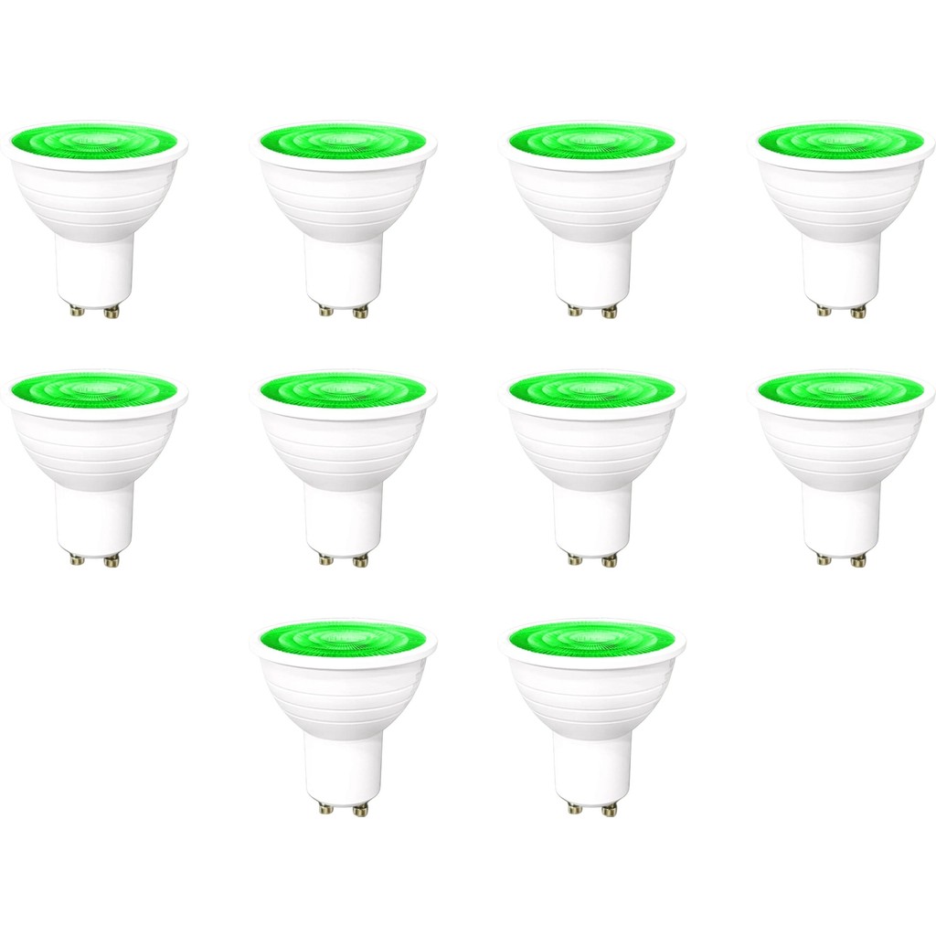 ZMR-121/B.YY 10’lu 7W GU10 LED Çanak Ampul Seti Yeşil Renk Mercekli 540LM Yüksek Verimli Aydınlatma - 1 - 10 W Led Aydınlatmalar Fiyatı