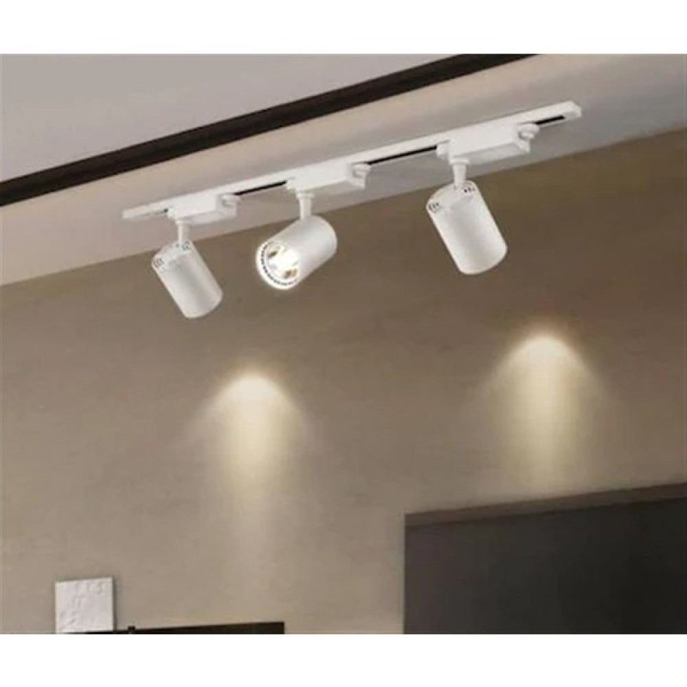 ZMR 4 Adet 360 Derece Dönen LED Ray Spot Lamba 1 Metre Raylı Armatür - Siyah Spot Fiyatı