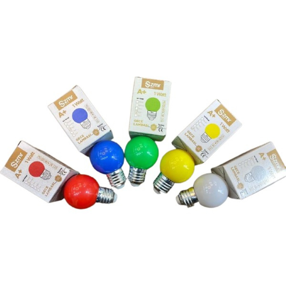 ZMR Gece Lambası 5'li Paket Halinde Sarı Kırmızı Beyaz Yeşil Mavi Led Aydınlatmalar Fiyatı