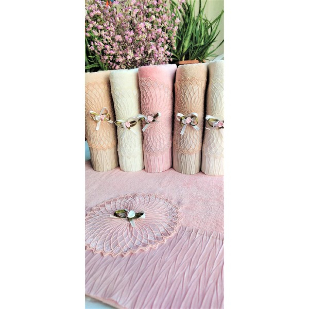 Z&N Style Çeyizlik 50 x 90 cm. Özel Kadife Dokulu Piliseli El&Yüz 6'Lı Lüks Havlu Seti - Renkli - 50 x 90 cm El / Yüz Havlusu Fiyatı