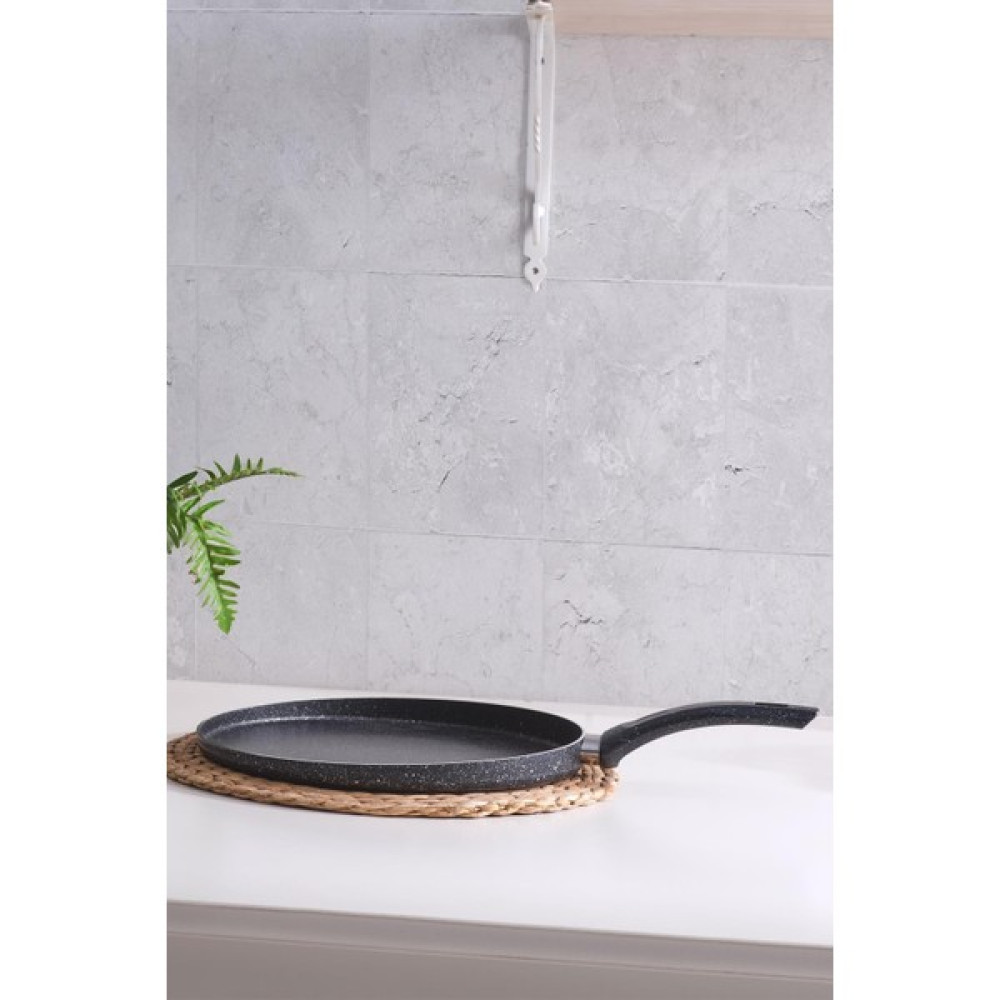 Znp Home Gözleme Tavası 34 cm Granit Bazlama Lavaş Tavası - Siyah Tavalar Fiyatı