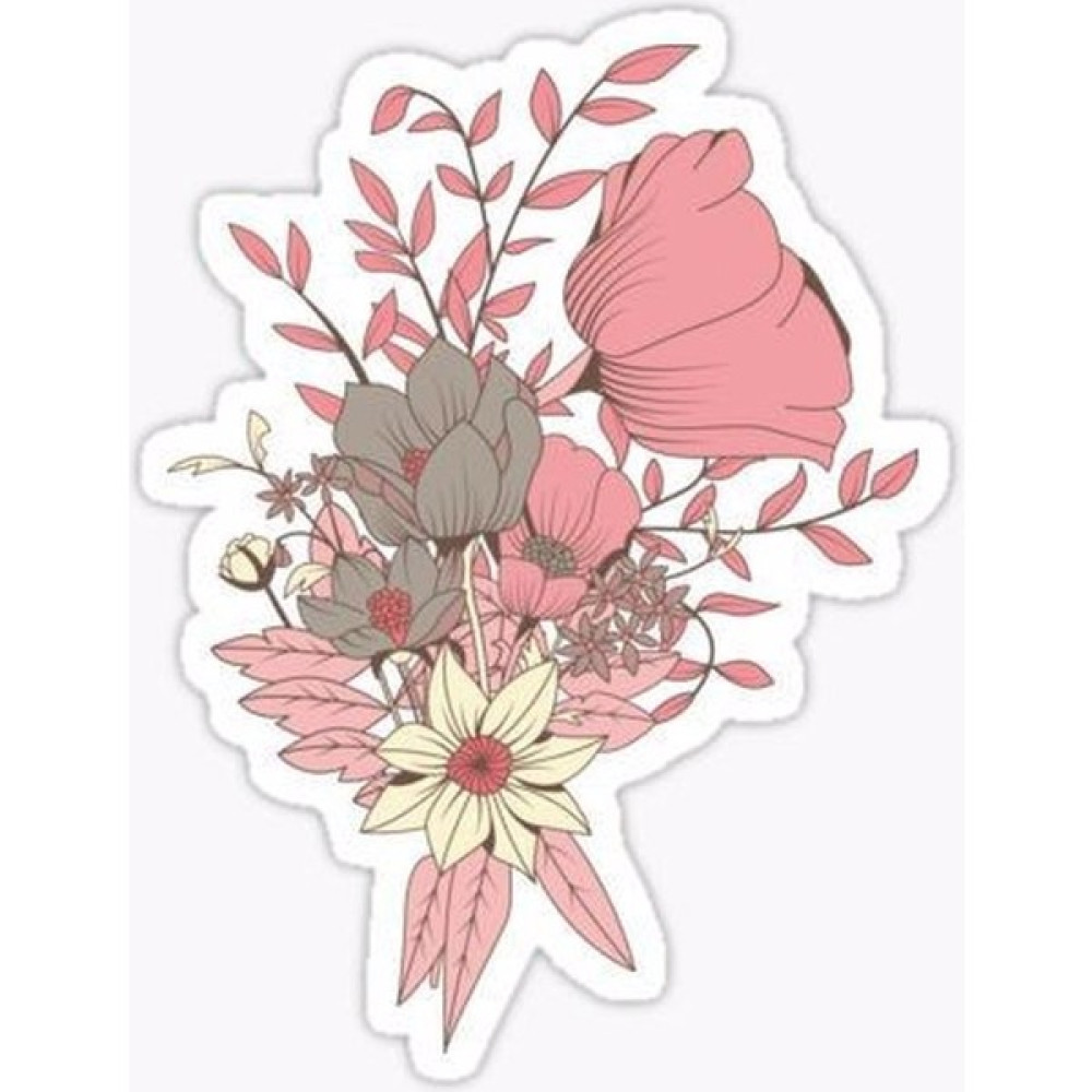 Zobar Markt Zobarmarkt Pembe Çiçek Temalı Defter Ajanda Planner Laptop Sticker 7 cm Ajanda Fiyatı