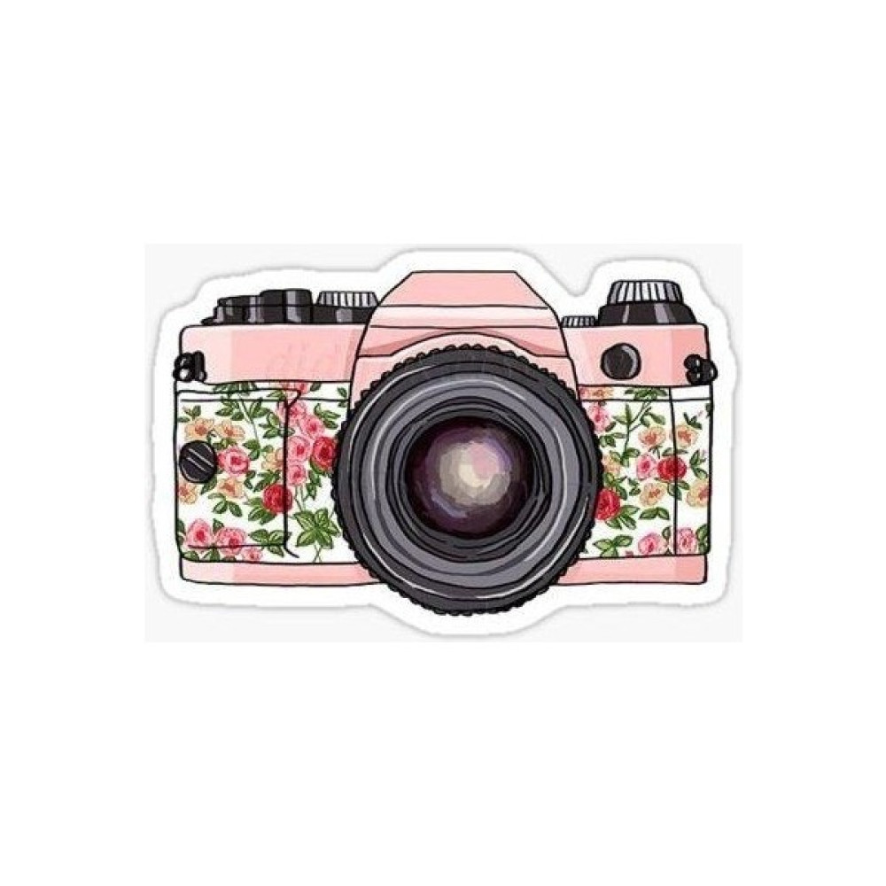 Zobar Markt Zobarmarkt Pembe Fotoğraf Makinesi Defter Ajanda Planner Bullet Journal Laptop Sticker, 5 cm Ajanda Fiyatı