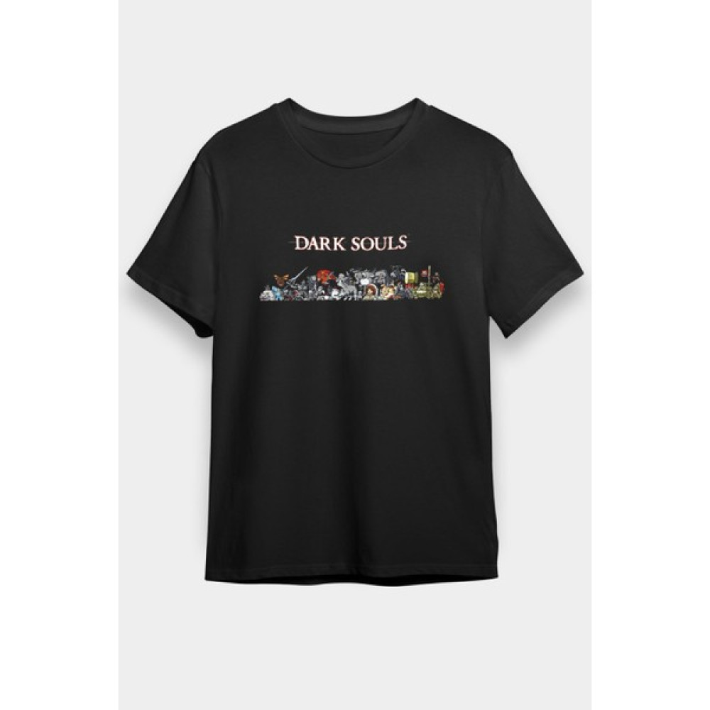 Zoka Wear Dark Souls Baskılı Unisex Siyah Tişört - Tshirt Erkek T-shirt Fiyatı