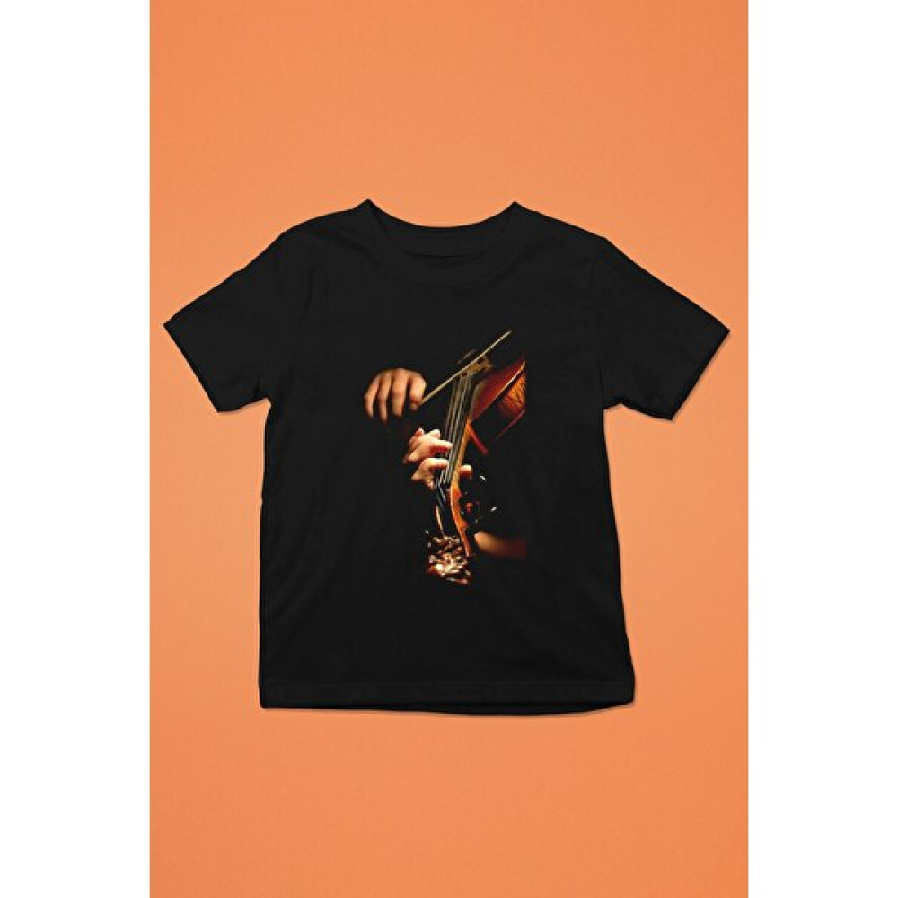 Zoka Wear Kemancı Baskılı Siyah Unisex Tişört Erkek T-shirt Fiyatı
