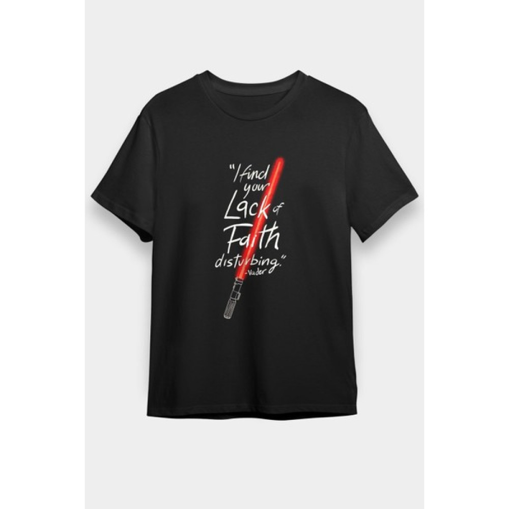 Zoka Wear Star Wars (Dart Vader) Baskılı Unisex Siyah Tişört - Tshirt Erkek T-shirt Fiyatı