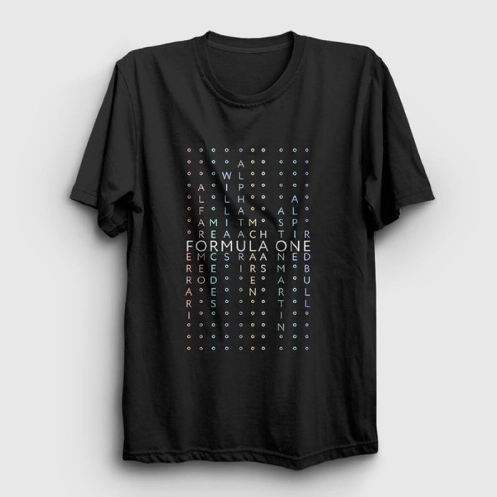 Zoka Wear Unisex Siyah Formula One Formula 1 F1 T-Shirt 349570TT Erkek T-shirt Fiyatı