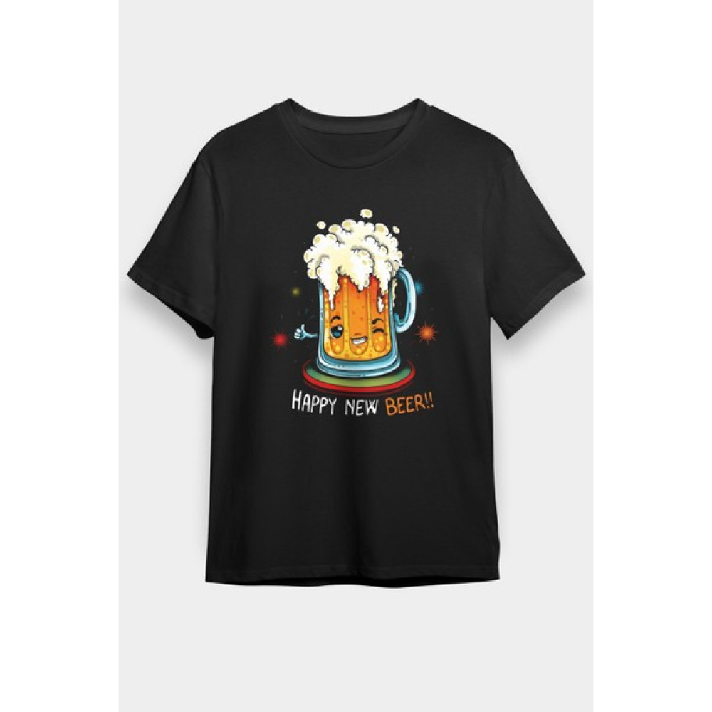 Zoka Wear Yılbaşı Siyah Unisex Tişört T-Shirt - Erkek T-shirt Fiyatı
