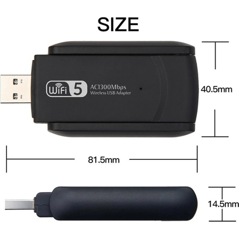 Zoli 1300MBPS USB 3.0 Wifi Adaptörü Dual Band 2.4ghz/5ghz /kablosuzusb Adaptör Wireless Adaptör Fiyatı