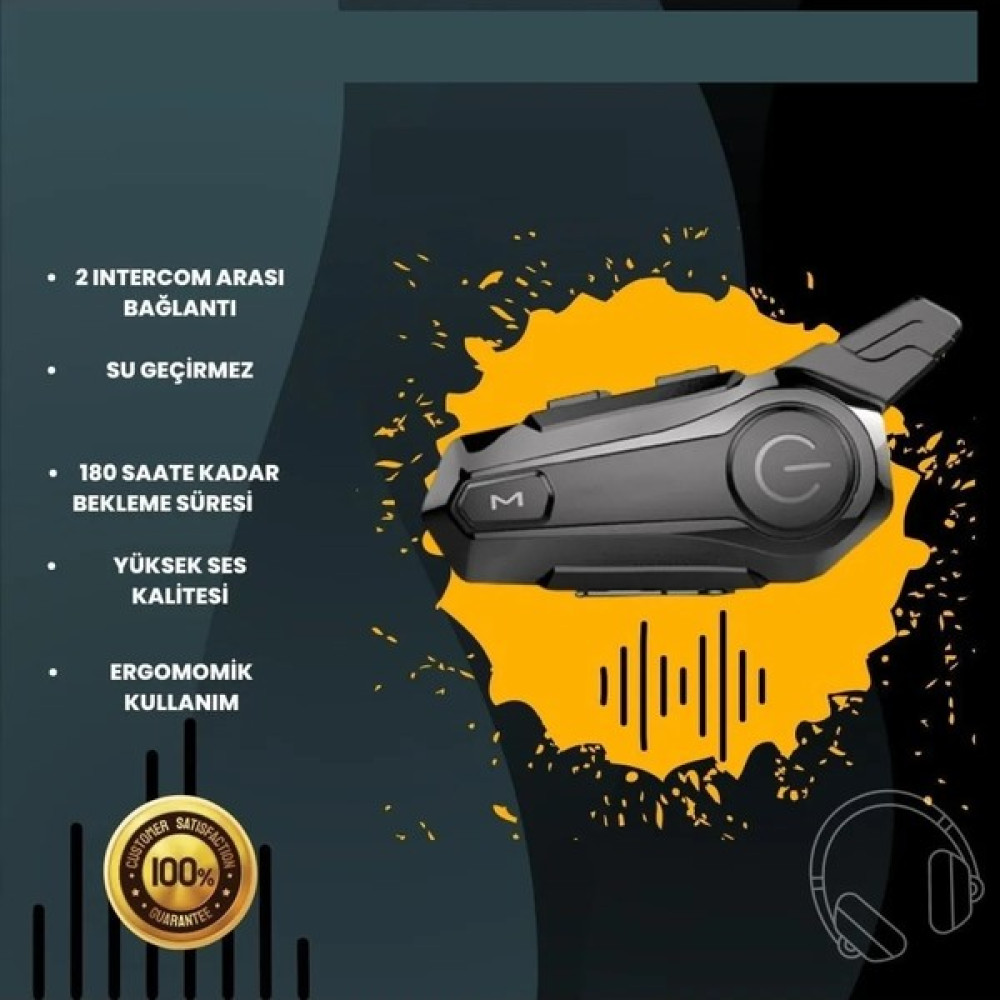 Zoli Motosiklet Bluetooth Interkom Intercom(Su Geçirmez) - Siyah Motorsiklet Aksesuarları Fiyatı