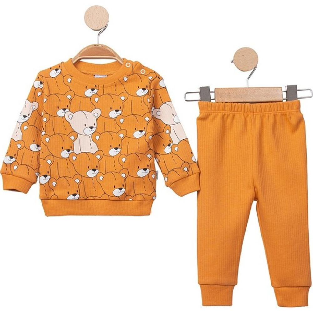 Zolo Kids Raporlu Bear Ayı Takım Hardal Rengi Erkek Çocuk Giyim Takımı Fiyatı
