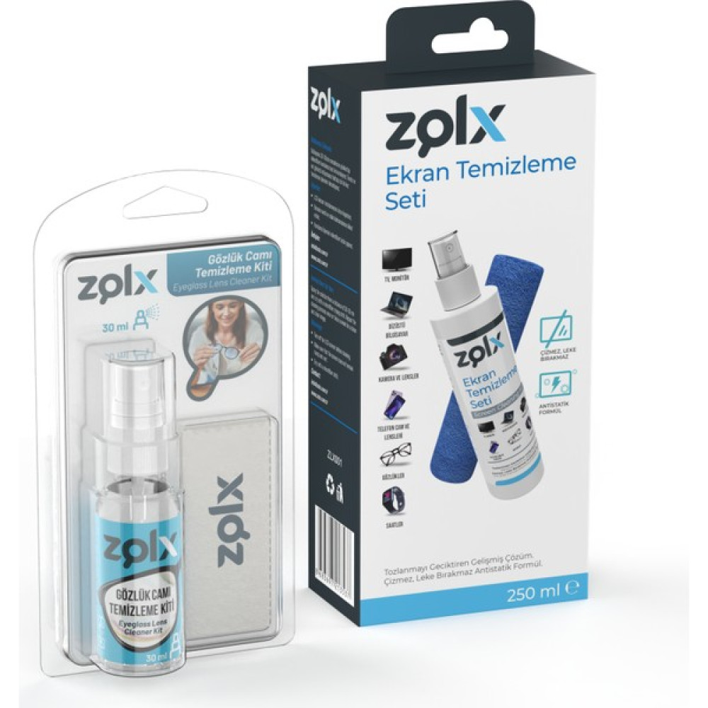 Zolx 30ML Gözlük Temizleme Kiti + Zolx 250ML Ekran Temizleme Seti Lcd, Led, Ekran, Laptop, Tablet, Bilgisayar, Televizyon, Cep Telefonu, Gözlük, Kamera, Koruyucu Ve Parlatıcı Doğal Temizleme Oto Boyaları Fiyatı