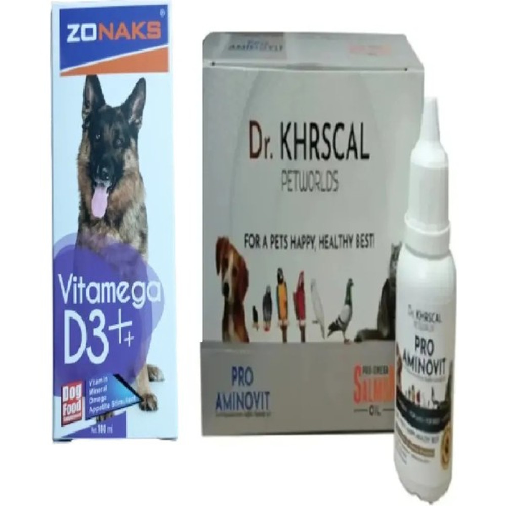 Zonaks Köpek Vitamin ,Mineral ,Aminoasit Dr Aminovit 50 ml + Köpek D3 Vitamin 100 ml Evcil Hayvan Ürünleri Fiyatı