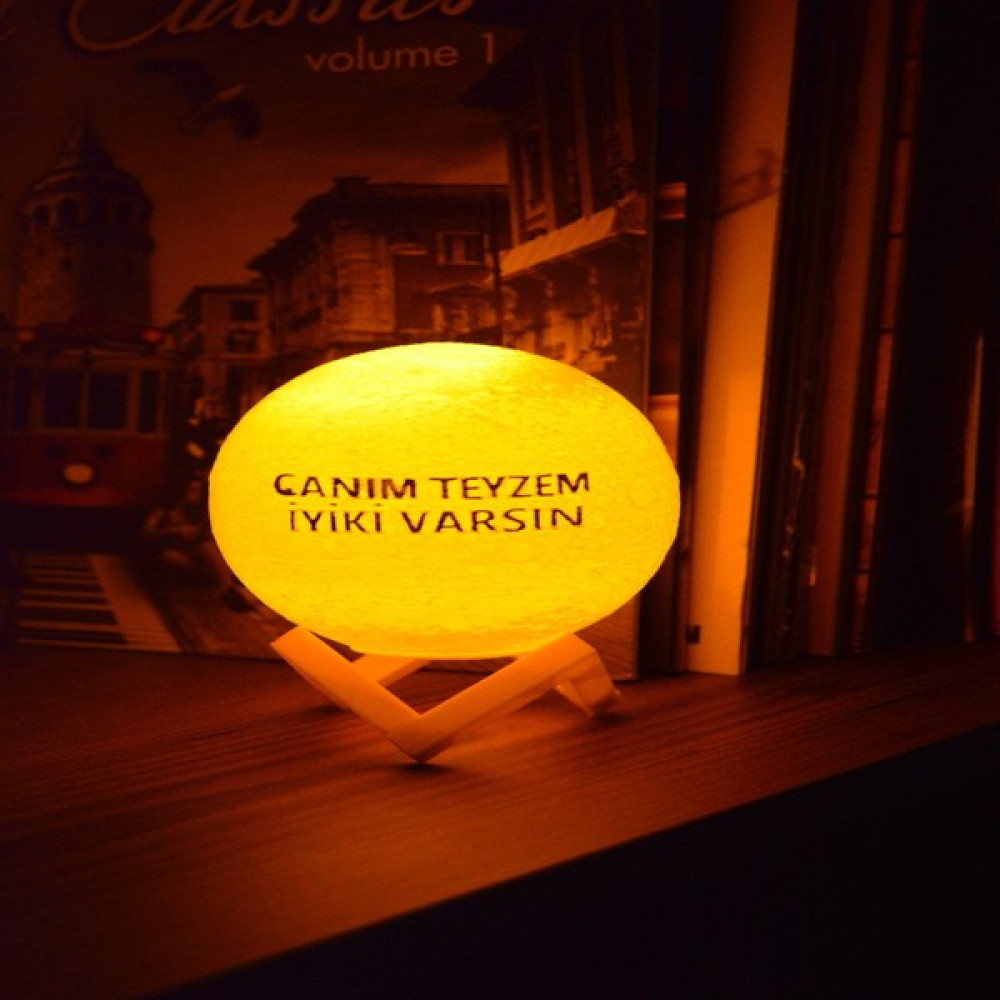 Zone Ozone 12CM Canım Teyzem Iyiki Varsın Standlı Ay Küresi Neon LED Lamba Hediyelik Eşya Avize Masa Lambası Gece Lambası Moon Yılbaşı Hediye Zone ... Gece Lambası Fiyatı