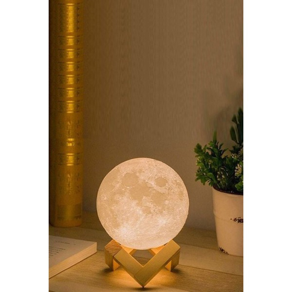 Zone Ozone Arya 3D Standlı Ay Gece Lambası Dekoratif Küre LED - Beyaz Gece Lambası Fiyatı