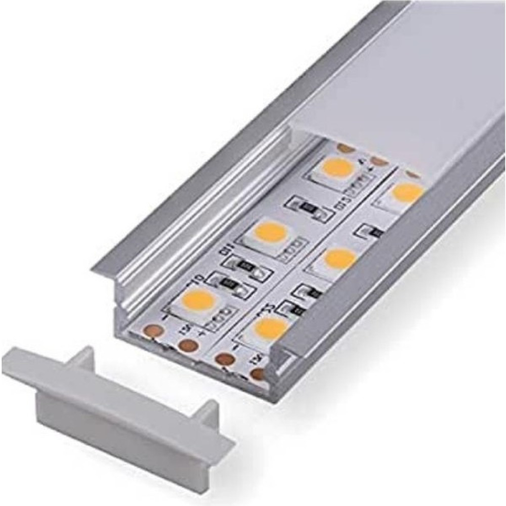 Zonled Mutfak Dolabı ve Tezgah Altı Sıva Altı Alçıpan Gömme Çift Sıra LED Şerit Profil Aydınlatma - 2 m - Beyaz Led Aydınlatmalar Fiyatı