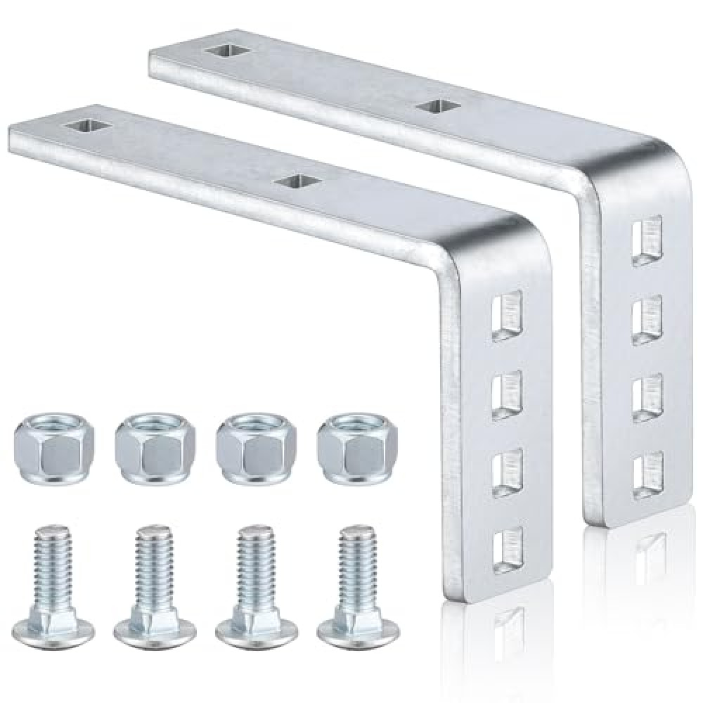 Zonon 2 Pack Flush Fender Bracket, Flush Trailer or Boat Trailers Galvanized Metal Brackets for 8" & 12" Fenders