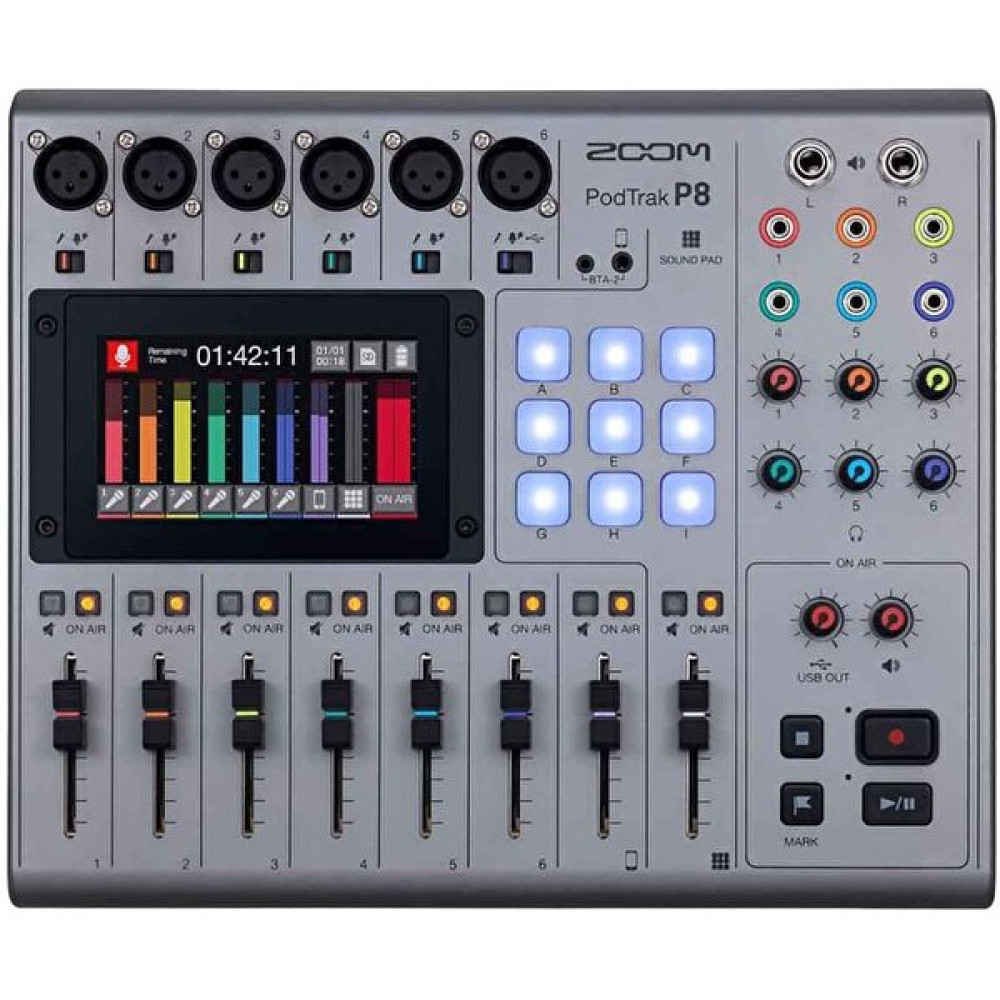 Zoom P8 Protrak 8 Kanal Podcast Mixer Mikserler Fiyatı