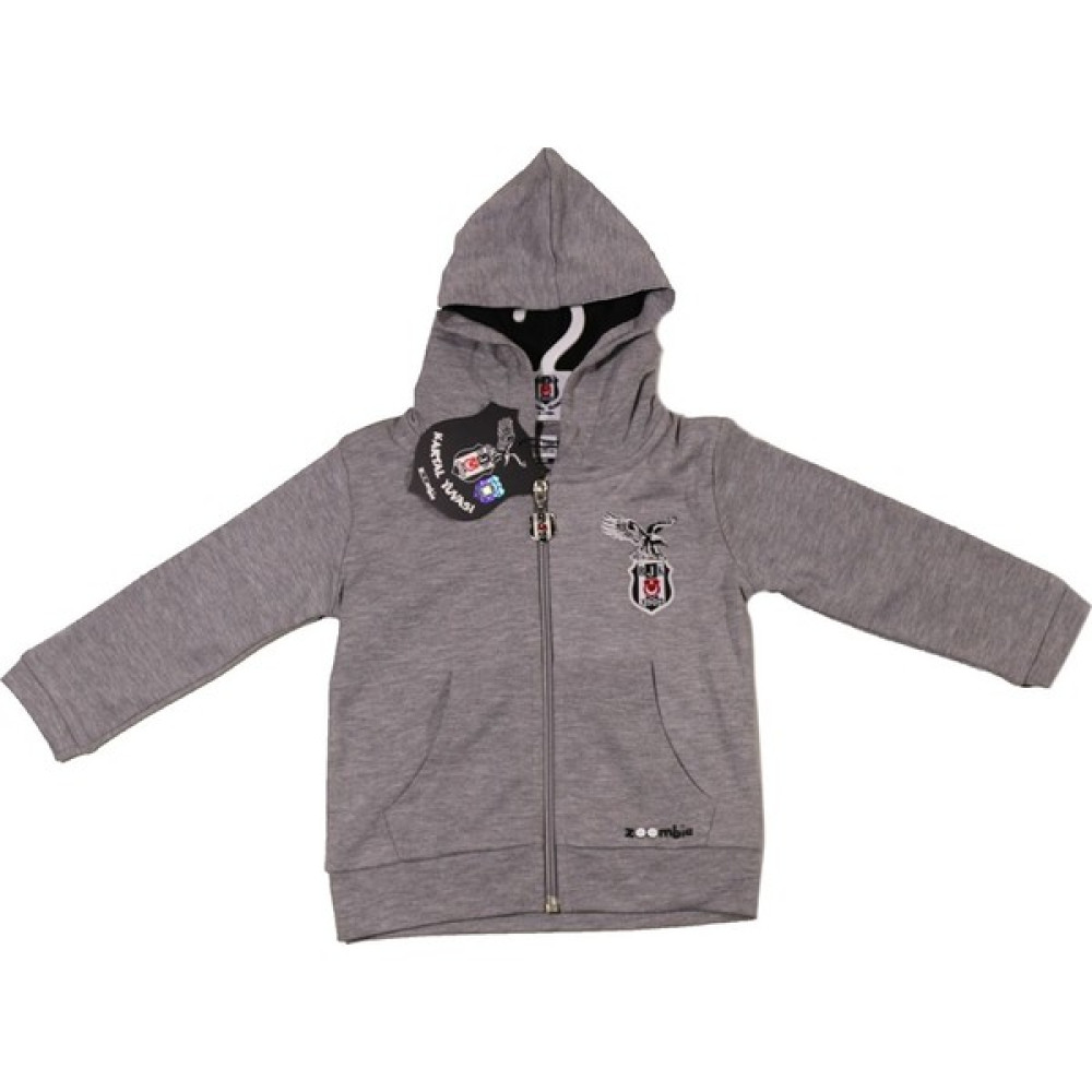 Zoombi̇a Beşiktaş Kartal Yuvası Kapşon Bebek Sweat 419 Gri 3 - 6 Ay Bebek Sweat Shirt Fiyatı