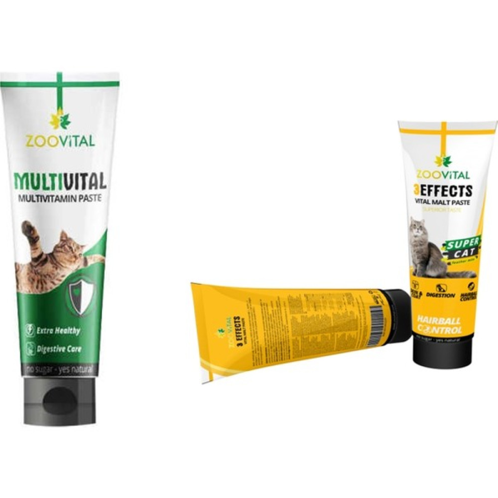 Zoovital Anti Hairball Malt Paste Kedi Macunu 100 gr + Multi Vitamin Paste Kedi Vitamini Macunu 100 gr Evcil Hayvan Ürünleri Fiyatı