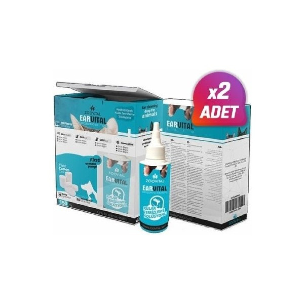 Zoovital Earvital Kulak Temizleme Solüsyonu 150 ml 2 Adet Oto Boyaları Fiyatı