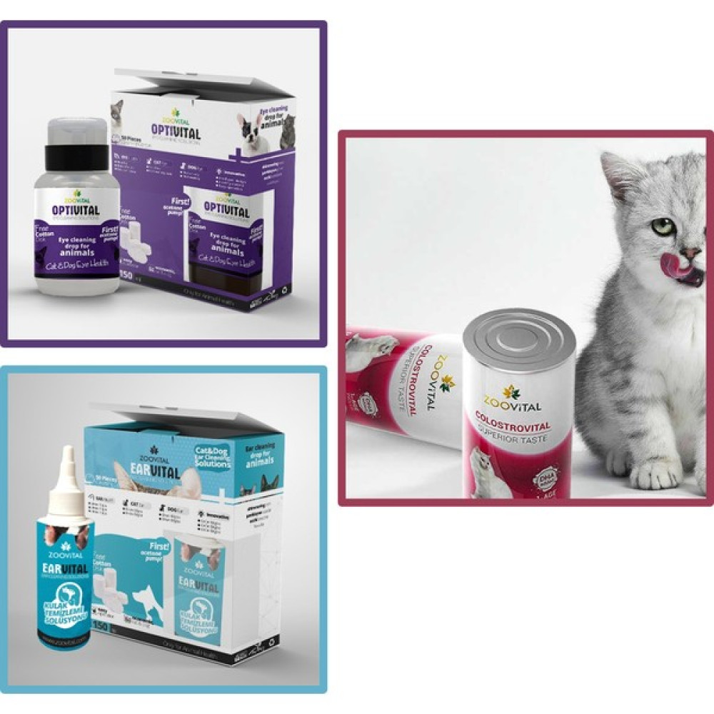Zoovital Milk Yavru Kedi Süt Tozu 200 gr + Kulak 150 ml + Göz Temizleme Solüsyonu 150 ml Evcil Hayvan Ürünleri Fiyatı