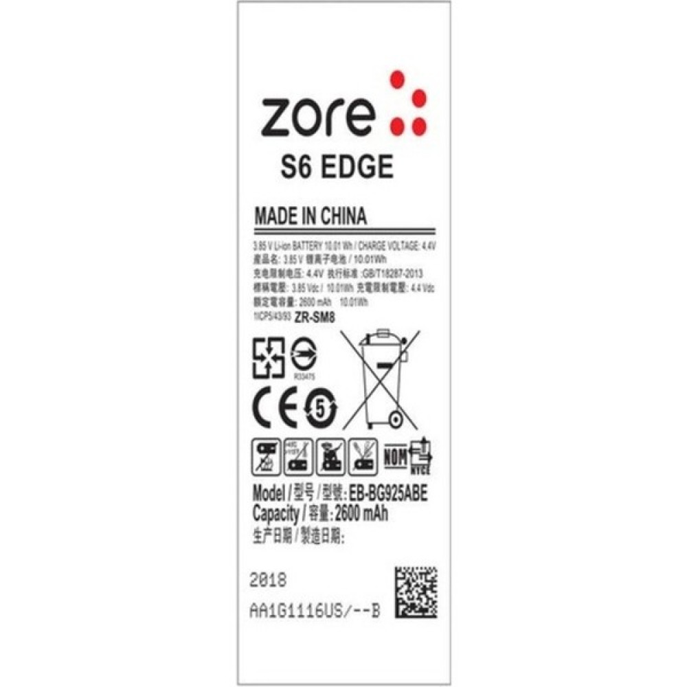 ZORE Samsung Galaxy S6 Edge Uyumlu Zore Tam Orjinal Batarya Oto Boyaları Fiyatı