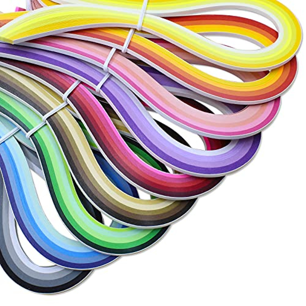 Zorfeter 9 Sets Multi-Color Quilling Paper Strips Kits 900 Strips 42 Colors, 3mm Width, 15" Length