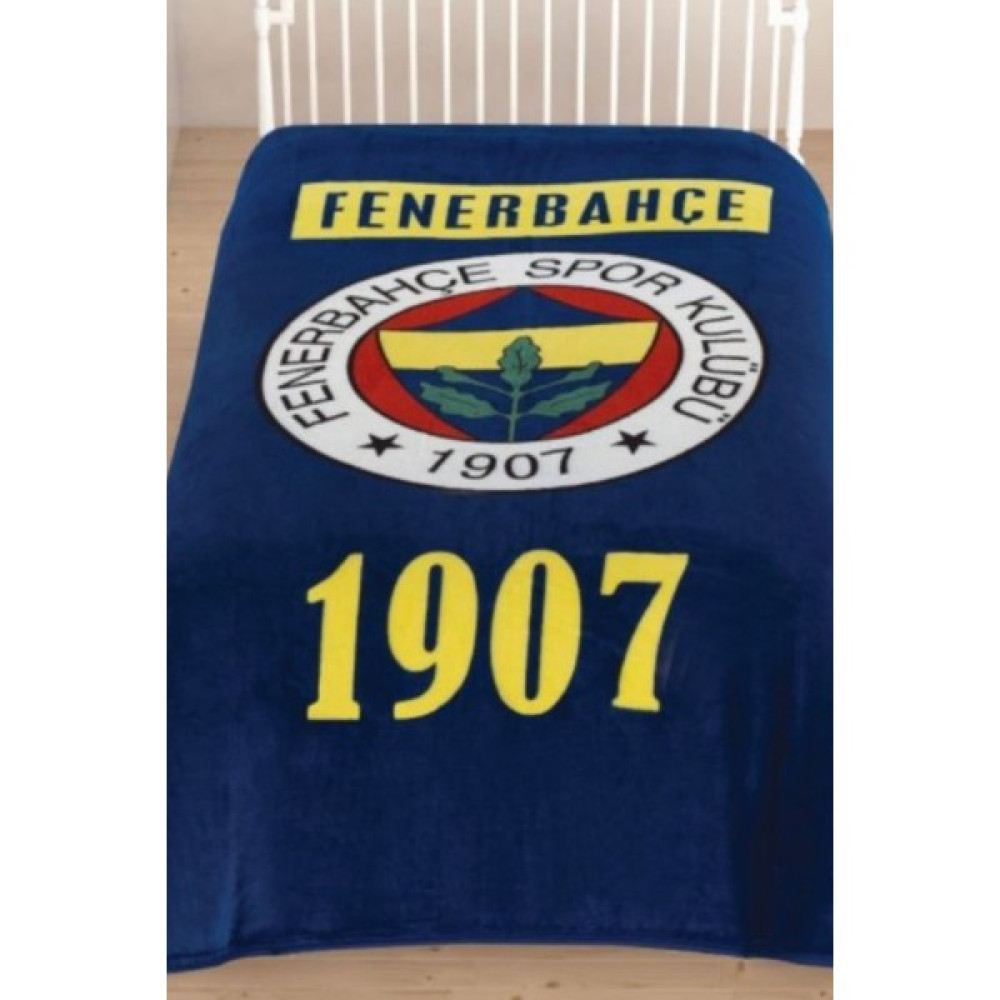 Zorlu Tekstil Fenerbahçe Logolu Lisanslı Tek Kişilik Battaniye - 160 x 220 cm - Lacivert - Sarı Battaniye Fiyatı