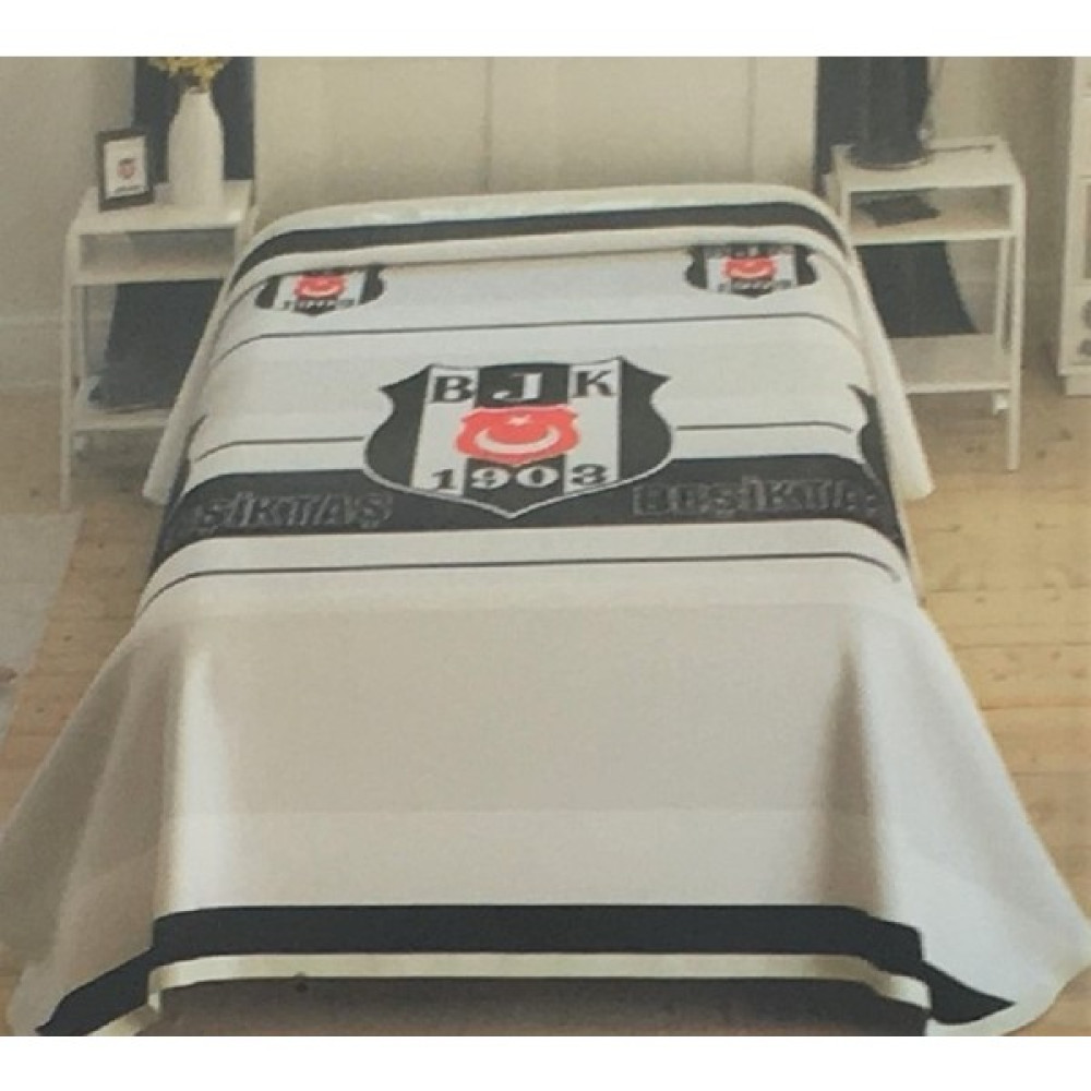 Zorlu Tekstil Taraftar Lisanslı Tek Kişilik Pike (150X200 Cm) (Yazlık-Ince) (Tek Parça) - Siyah - Beyaz Pike & Pike Takımı Fiyatı