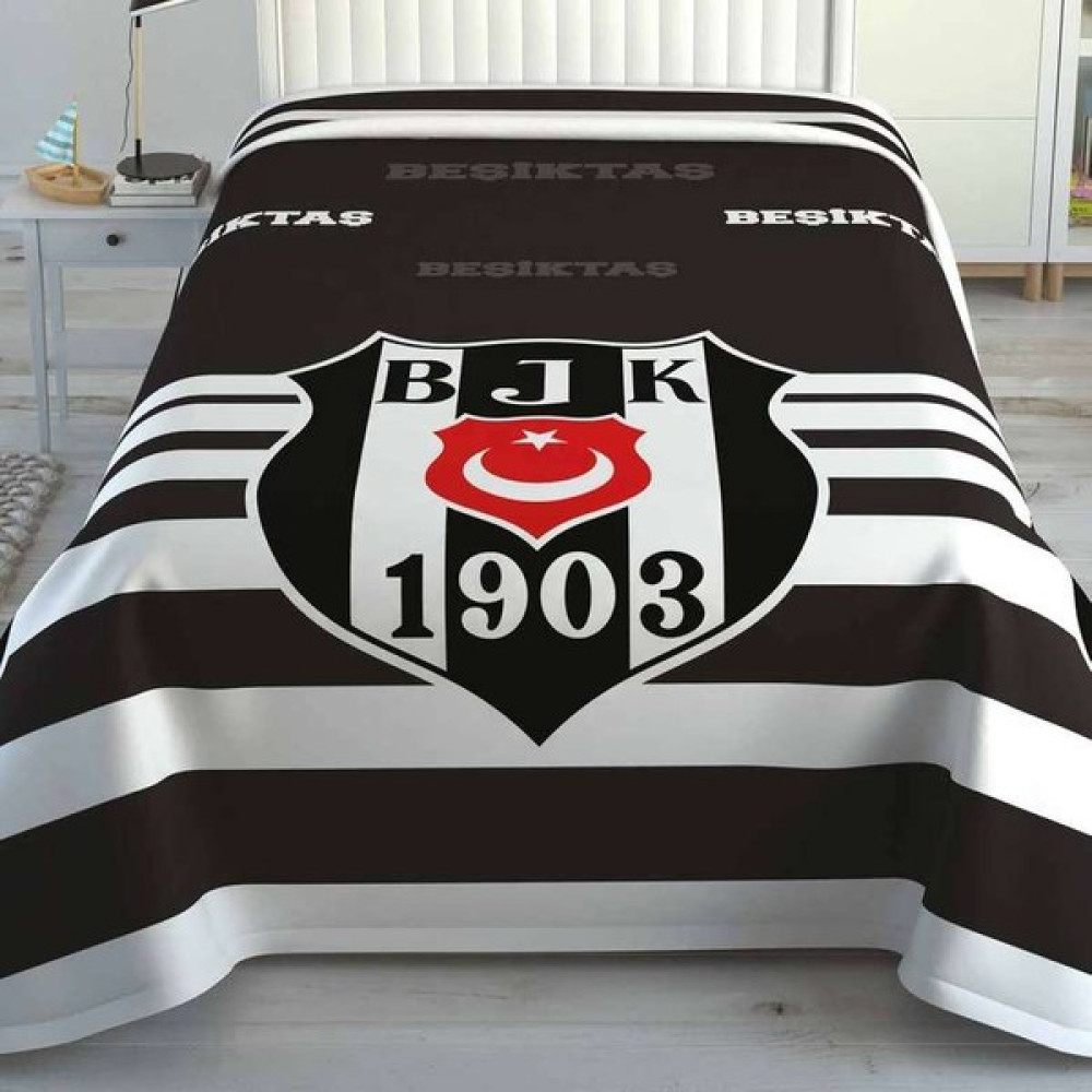 Zorluteks Beşiktaş Taraftar Battaniye 1903 Lisanslı 150 x 200 cm - Siyah - Beyaz Battaniye Fiyatı