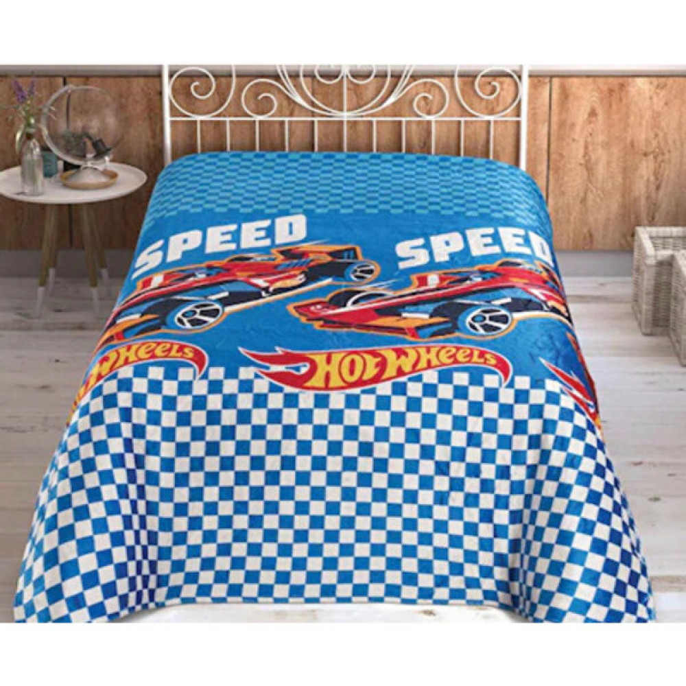 Zorluteks Hotwheels Lisanslı Battaniye - 150 x 200 cm - Açık Mavi Battaniye Fiyatı
