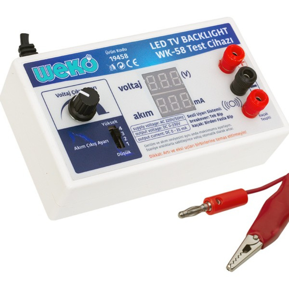Zoyi Weko LED Tv Backlıght Voltaj-Amper Ölçer Sesli Test Cihazı Output 0-230V Oto Boyaları Fiyatı