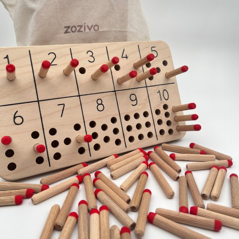 Zoziva Montessori Çubuklar ile Sayı Öğrenme Oyuncağı, Sayma Becerisi Kazandırma Eğitici Ahşap Materyali - Kahverengi Eğitici Oyuncak Fiyatı