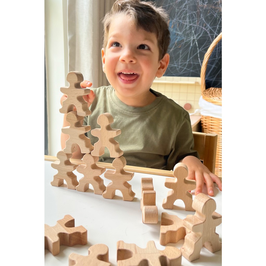 Zoziva Montessori Denge Oyuncağı, Insan Denge Seti, Eğitici Ahşap Oyuncak - Ahşap Desenli Bebek Oyuncakları Fiyatı