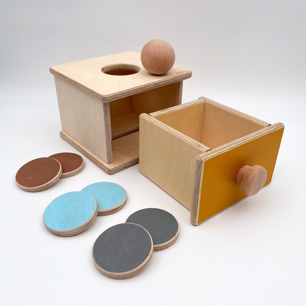 Zoziva Montessori Top ve Para Kutusu (2in1), 1 Yaş Için Bebek Ahşap Oyuncakları, Ilk Öğrenme Oyuncakları Bebek Oyuncakları Fiyatı